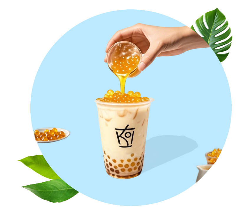 KOI Pouring Bubble Tea